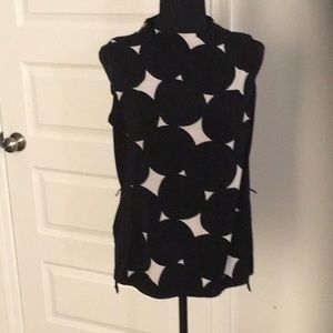 Worthington black white blouse